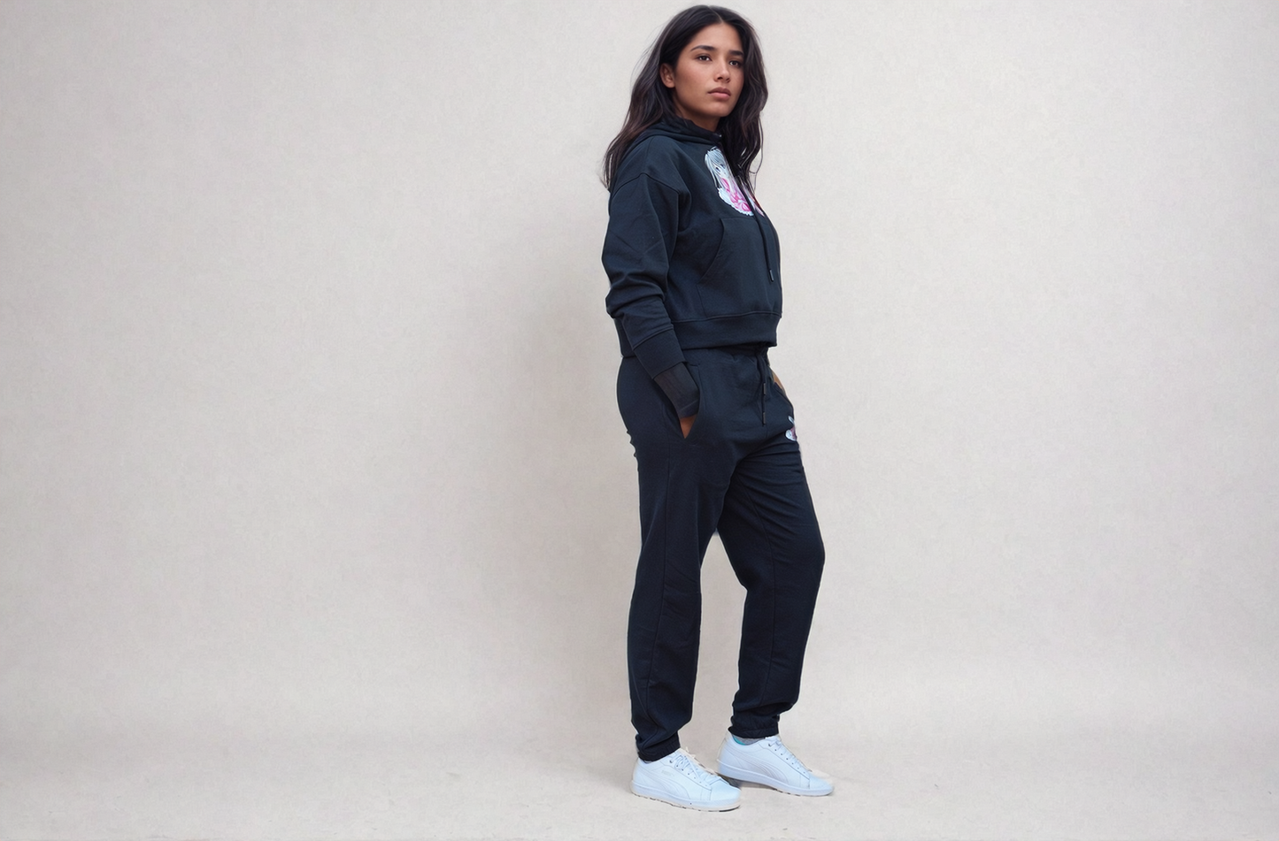 Cropped Hoodies Sweatshirt & Pant